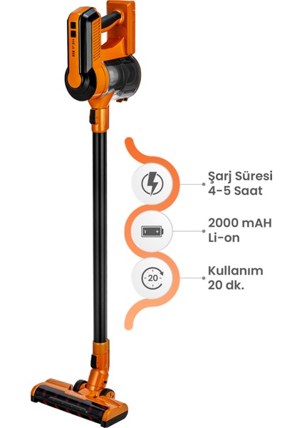 SL596 300 Watt Dikey Şarjlı Süpürge