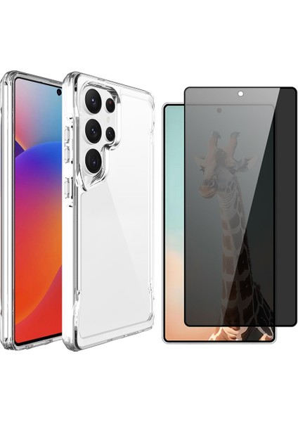 Samsung Galaxy S25 Ultra Kılıf Zore T-Max Kapak + Hayalet Cam Ekran Koruyucu