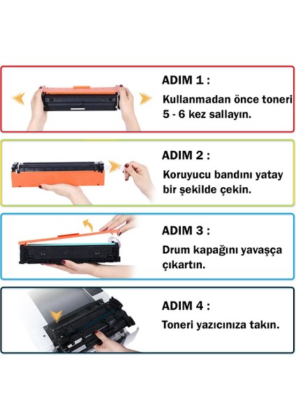 Hp 212A W2121A Mavi Muadil Toner Çipsiz M554 M555 Mfp M578