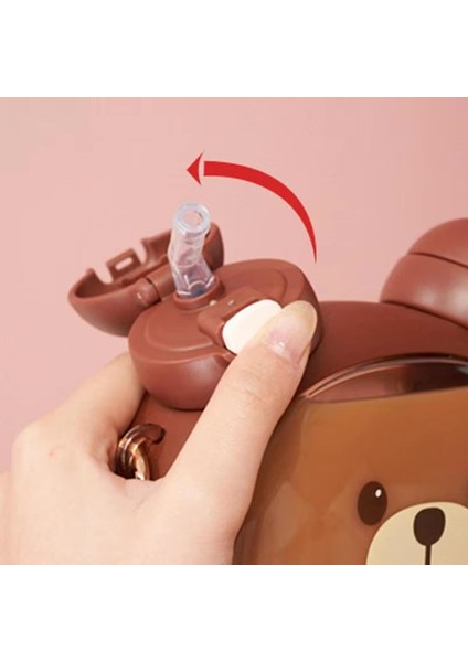 Sevimli Ayıcıklı Su Matarası 3D Sticker Hediyeli fiyatları