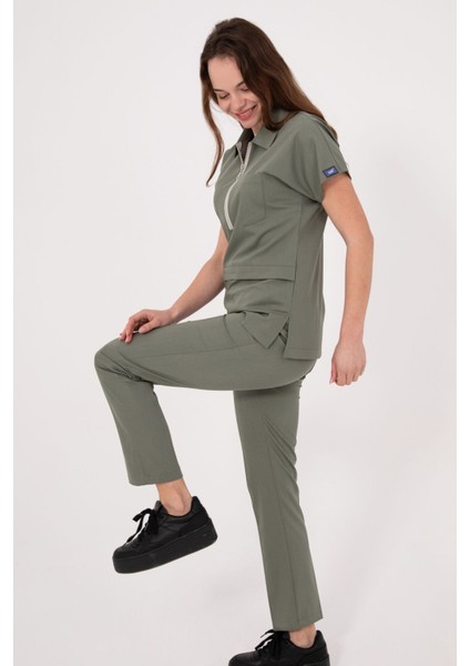 Myra Premium Likralı Kumaş Alt Üst Doktor Hemşire Forma Takımı Scrubs Üniforma