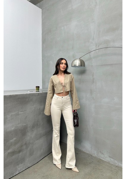 7578 Flare Kadın Büyük Beden Jean Pantolon fiyatları