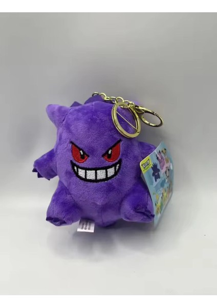 Gengar Peluş Oyuncak Anahtarlık 10CM Boyunda Pokemon Anahtarlık Çanta Süsü