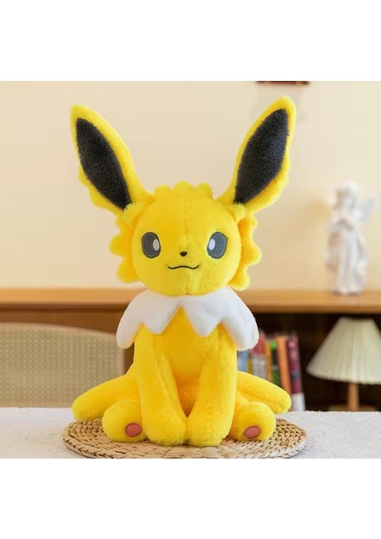 Jolteon Peluş Oyuncak Büyük 45CM Pokemon Peluş Oyuncak Tüylü Köpek Kedi Peluş