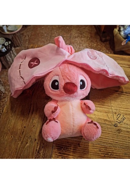 Stitch Lilo Angel Peluş Oyuncak Fermuarlı 30CM Stitch Peluş