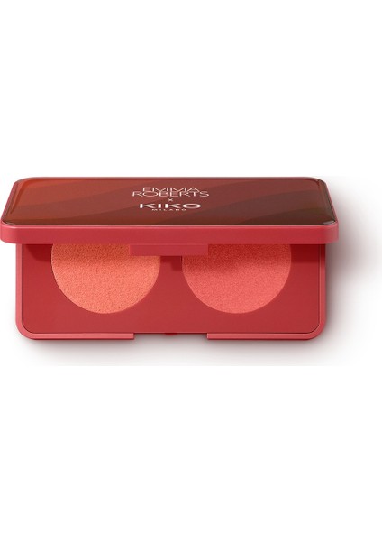 Allık - Emma Roberts x Kiko Milano Blush Buddies Lips & Cheeks Palette - 01 Coral Me Crazy