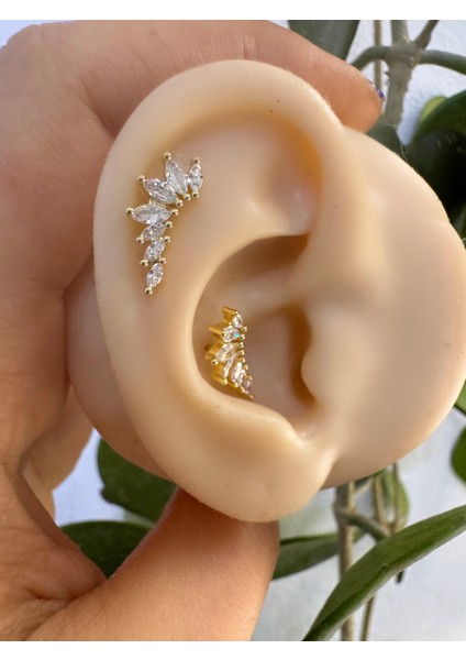 1 Adet Zirkon Taşlı Kıkırdak Helix Uyumlu Piercing fiyatları