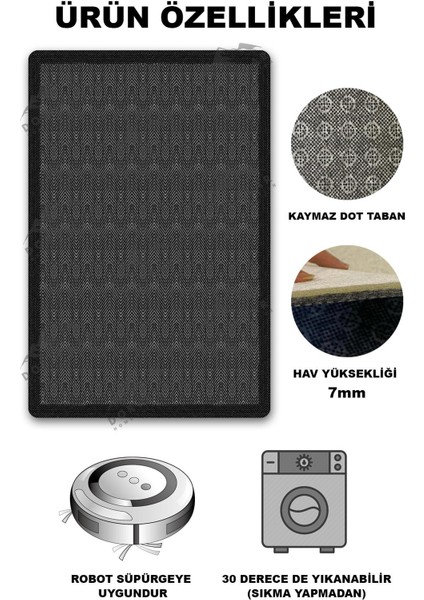 Kaymaz Taban Yıkanabilir Dijital Baskı Dekoratif Modern Desenli Dot Taban Halı Zen Serisi ZEN01 fiyatları