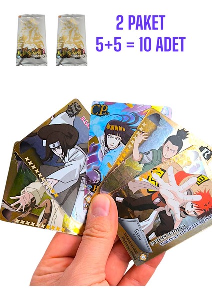 Naruto Kart Anime Naruto Kartları 2 Paket 10 Adet Sert Parlak Kart Özel Seri