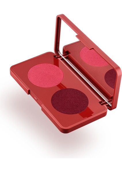 Allık - Emma Roberts x Kiko Milano Blush Buddies Lips & Cheeks Palette - 02 Cherry On Top
