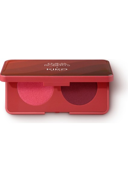 Allık - Emma Roberts x Kiko Milano Blush Buddies Lips & Cheeks Palette - 02 Cherry On Top