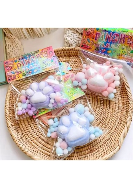 Kedi Patisi Taba Sukuşi Squishy Stress Oyuncağı Yumuşacık Jel Oyuncak Skuşi