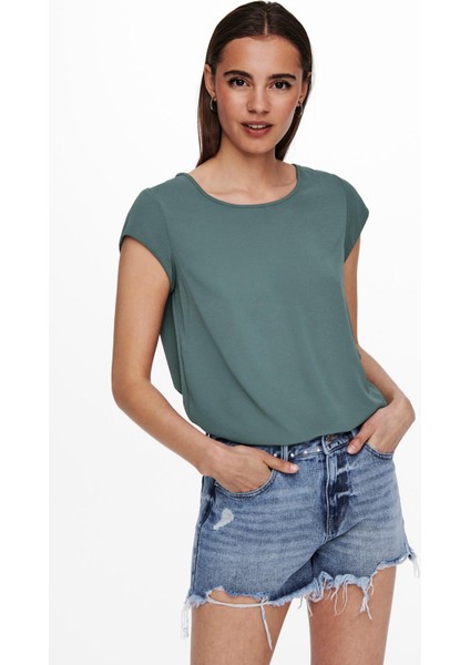 15142784 Onlvıc S/s Solıd Top Noos Wvn Kadın T-Shirt fırsatları