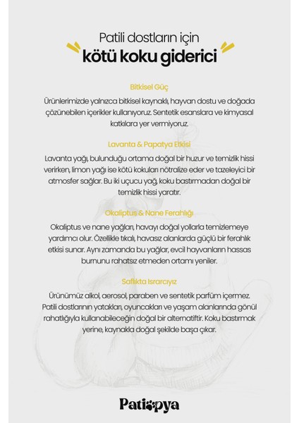 Kedi Kumu ve Tuvaleti Koku Giderici Doğal Oda Parfümü Limon Özlü 120 ml fırsatları