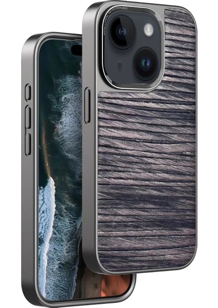 Iphone 14 Wave Kapak - Kahverengi Nrmsa