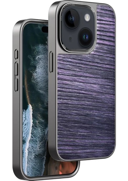 Iphone 15 Wave Kapak - Derin Mor Nrmsa