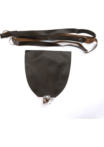 Deri Sırt Çantası Seti Kapak Askı Aparatı Acı Kahverengi