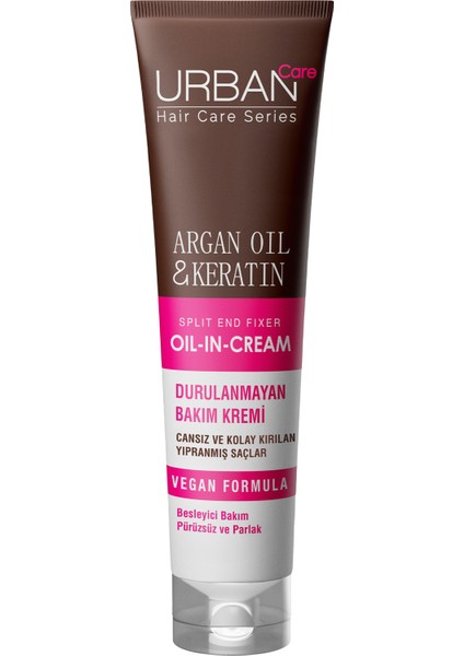 Argan Yağı&Keratin Kolay Kırılan Saçlar Besleyici Bakım Kremi-Vegan-150ML