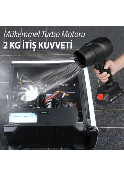 48 Volt 4000MAH Mini Jet Turbo Hava Üfleyici Fan, Yüksek Güçlü, Toz Üfleyici, Güçlü Üfleyici,