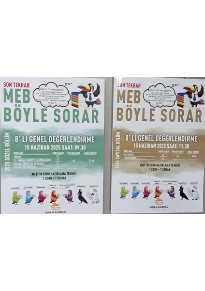Sinan Kuzucu Lgs 2025 Sayısal-Sözel Son Tekrar Deneme