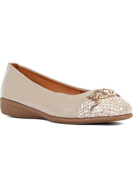 Kadın Vizon Tokalı Kroko Rugan Deri Babet modelleri