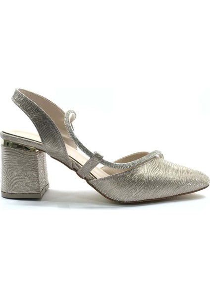 Mehtap Şerit Taşlı Kadın Abiye Topuklu Ayakkabı modelleri