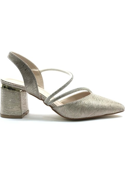 Mehtap Çift Şerit Taşlı Kadın Abiye Topuklu Ayakkabı fırsatları