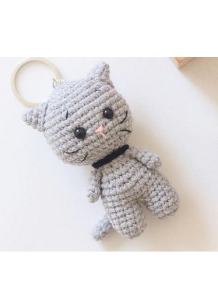 El Örgüsü Amigurumi Anahtarlıklar (Kedi ve Fil) Anahtarlık Aparatı Takılıp Gönderilir modelleri