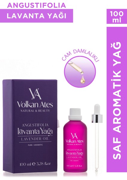 Lavandula Angustifolia Saf Lavanta Yağı Cam Damlalıklı 100 ml
