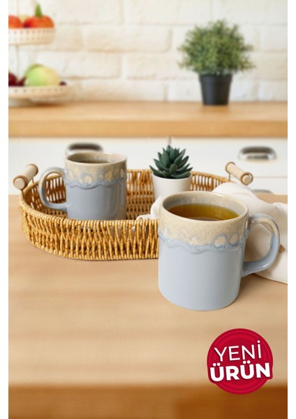 Shizen Gri Silindir Kupa 10 cm 2 Adet 613