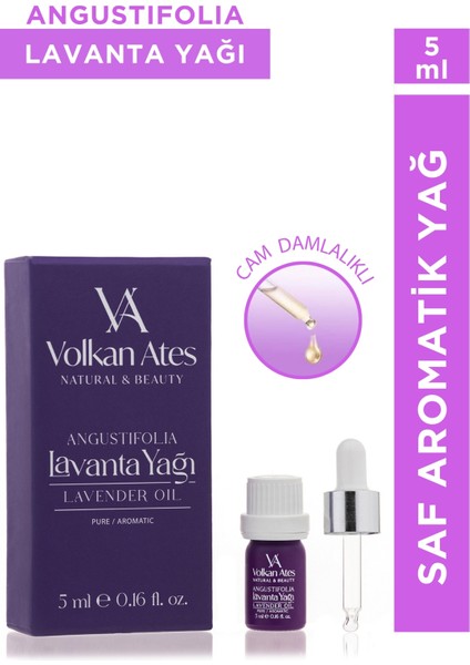 Lavandula Angustifolia Saf Lavanta Yağı Cam Damlalıklı 5 ml