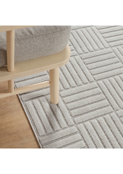 İskandinav Maja Gray 80x150 cm Salon Mutfak Halısı Yolluk Kilim