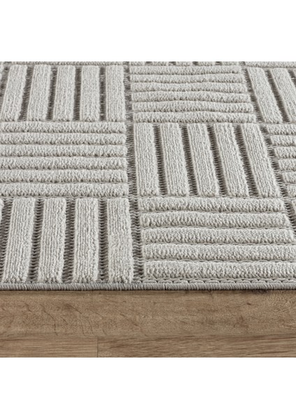 İskandinav Maja Gray 80x150 cm Salon Mutfak Halısı Yolluk Kilim