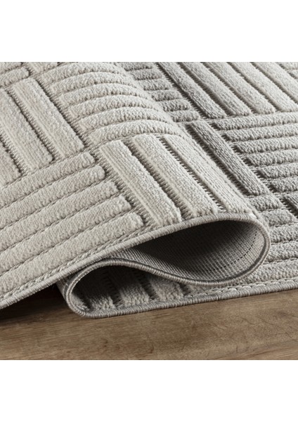İskandinav Maja Gray 80x150 cm Salon Mutfak Halısı Yolluk Kilim