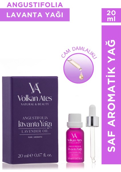 Lavandula Angustifolia Saf Lavanta Yağı Cam Damlalıklı 20 ml