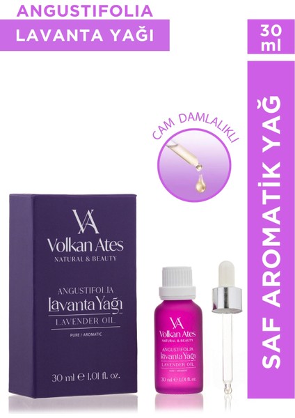 Lavandula Angustifolia Saf Lavanta Yağı Cam Damlalıklı 30 ml