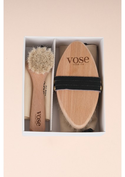 2' Li Set Doğal At Kılı (Black Rose) + Yüz Fırçası