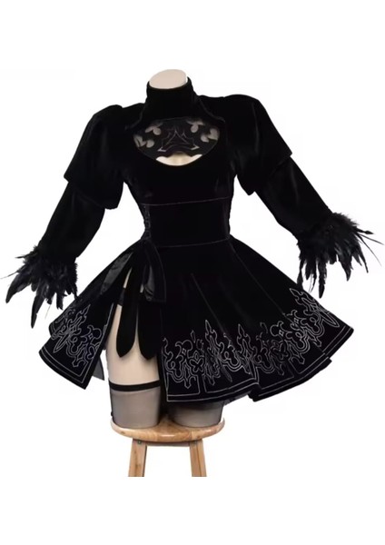 Nier Automata Yorha 2b Cosplay Kostüm, Automata Kostüm, Nier Oyun Kostümü, Cosplay Kostüm