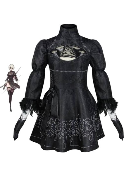 Nier Automata Yorha 2b Cosplay Kostüm, Automata Kostüm, Nier Oyun Kostümü, Cosplay Kostüm
