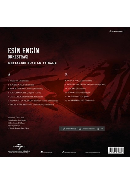 Esin Engin - Nostalgic Russian Tzigane (Plak) fiyatları