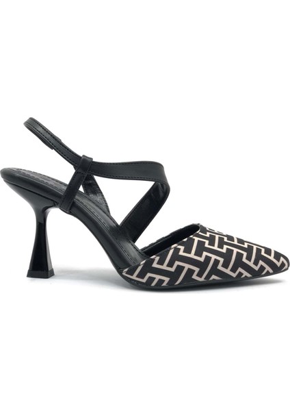 Feles Çapraz Detaylı Arkası Açık Stiletto Kadın Topuklu Ayakkabı modelleri