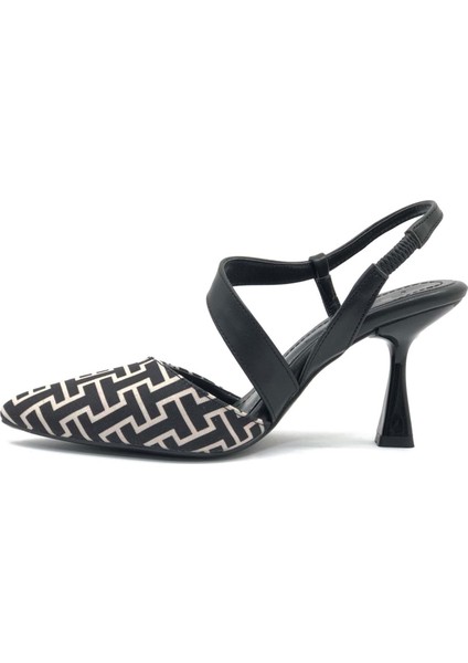 Feles Çapraz Detaylı Arkası Açık Stiletto Kadın Topuklu Ayakkabı fırsatları