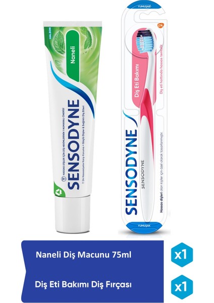 Ferah Nane Diş Macunu 75ML + Diş Eti Bakımı Diş Fırçası Yumuşak