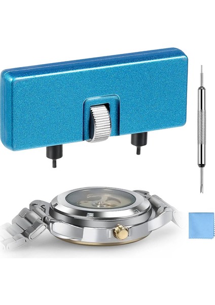 2x Saat Pil Değiştirme Aracı, Açılan Saat Kapağını Çevirmek Için Kullanılan Saat Kutusu Açıcı, Saat Açacağı, Saat Kayışını Değiştirme (Yurt Dışından)