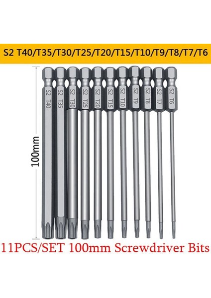 12 Adet/takım 1/4 Inç Altıgen Şaft ve L Şekilli Anahtar Seti T6-T40 3 Inç Uzunluk S2 Çelik Torx Kafa Tornavida Matkap Seti Uçları (Yurt Dışından) modelleri