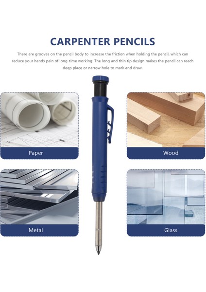 Inşaat Mekanik Kurşun Kalem-2 * Ağaç Işleme Kalemleri 18 * Yedekler-Mavi (Yurt Dışından) modelleri