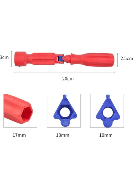 Adet Evrensel Klozet Kurulum Anahtarı Kolay Gevşetme Profesyonel Klozet Tamir Aracı 0.4/0.5/0.67 Inç (Yurt Dışından) fırsatları
