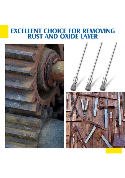 10 Adet Temizleme Uç Fırçaları Kalem 3 mm Mandrel Pas Boya Temizleme Uçları Parlatma Döner Alet Aksesuarları, 6 mm Uç Fırça (Yurt Dışından) modelleri