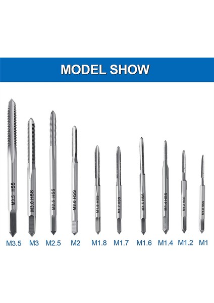 10 Adet Makine Mikro Musluklar Mini Spiral Flüt Musluklar Saatler Dokunarak Setleri, M1-M3.5 (Yurt Dışından) fiyatları