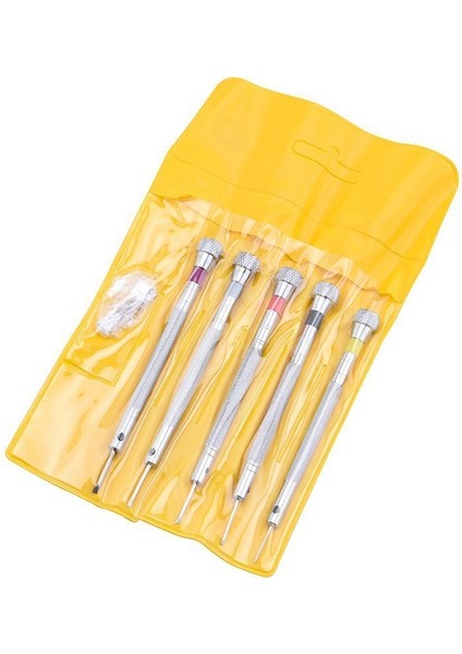 Saat Pedi Izle Hareketli Destek Yastığı ve 5 Adet Hassas Tornavida Seti Gözlük Takı Saat Onarım Aracı 5 Bıçaklı (Yurt Dışından)